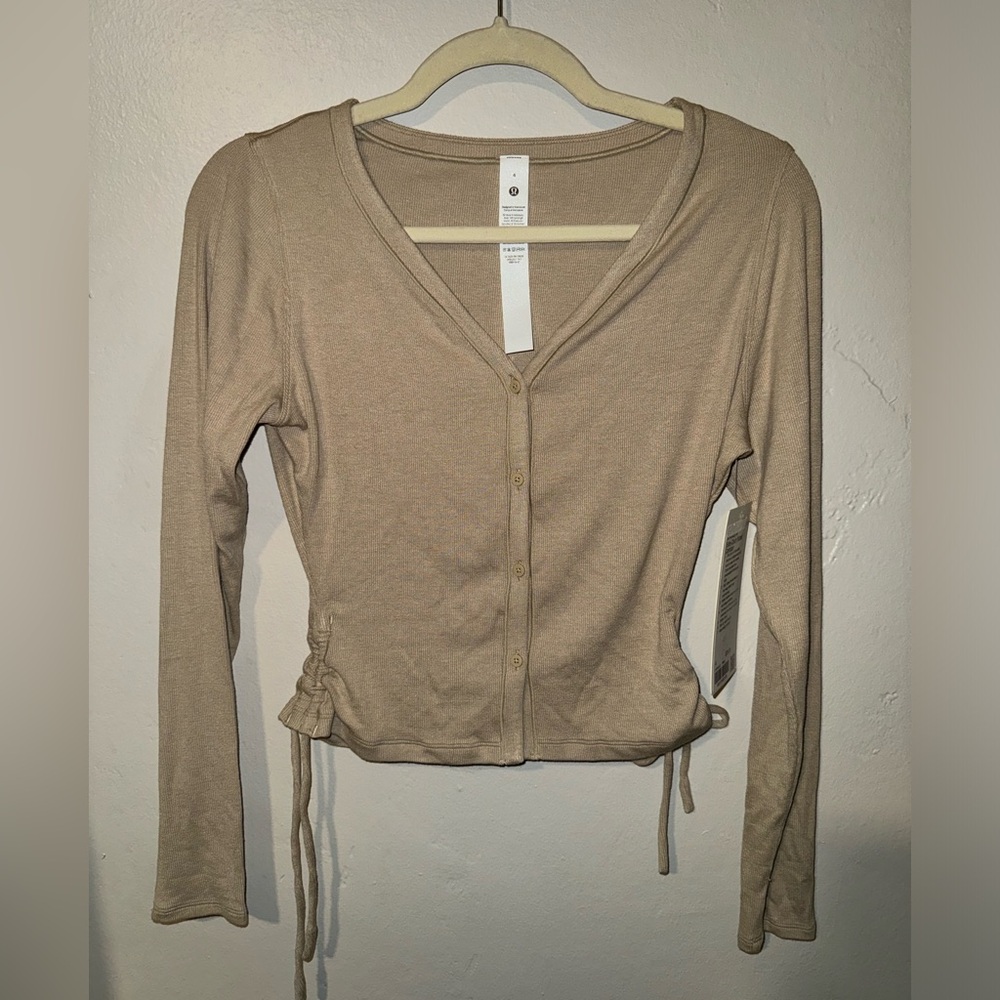 NWT LULULEMON SIDE-CINCH RIBBED CARDIGAN